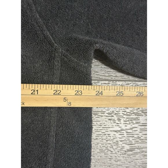 Old Navy Spellout Logo Grey Quarter Zip Fleece Sweater Y2K Casual - Men’s XL - Picture 6 of 8